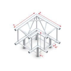 Milos Pro-40 Square F Truss - Corner 3-way 90°