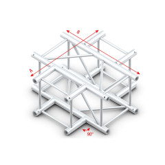 Milos Pro-40 Square F Truss - Cross 4-way