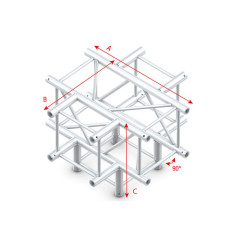 Milos Pro-40 Square F Truss - Cross + Down 5-way