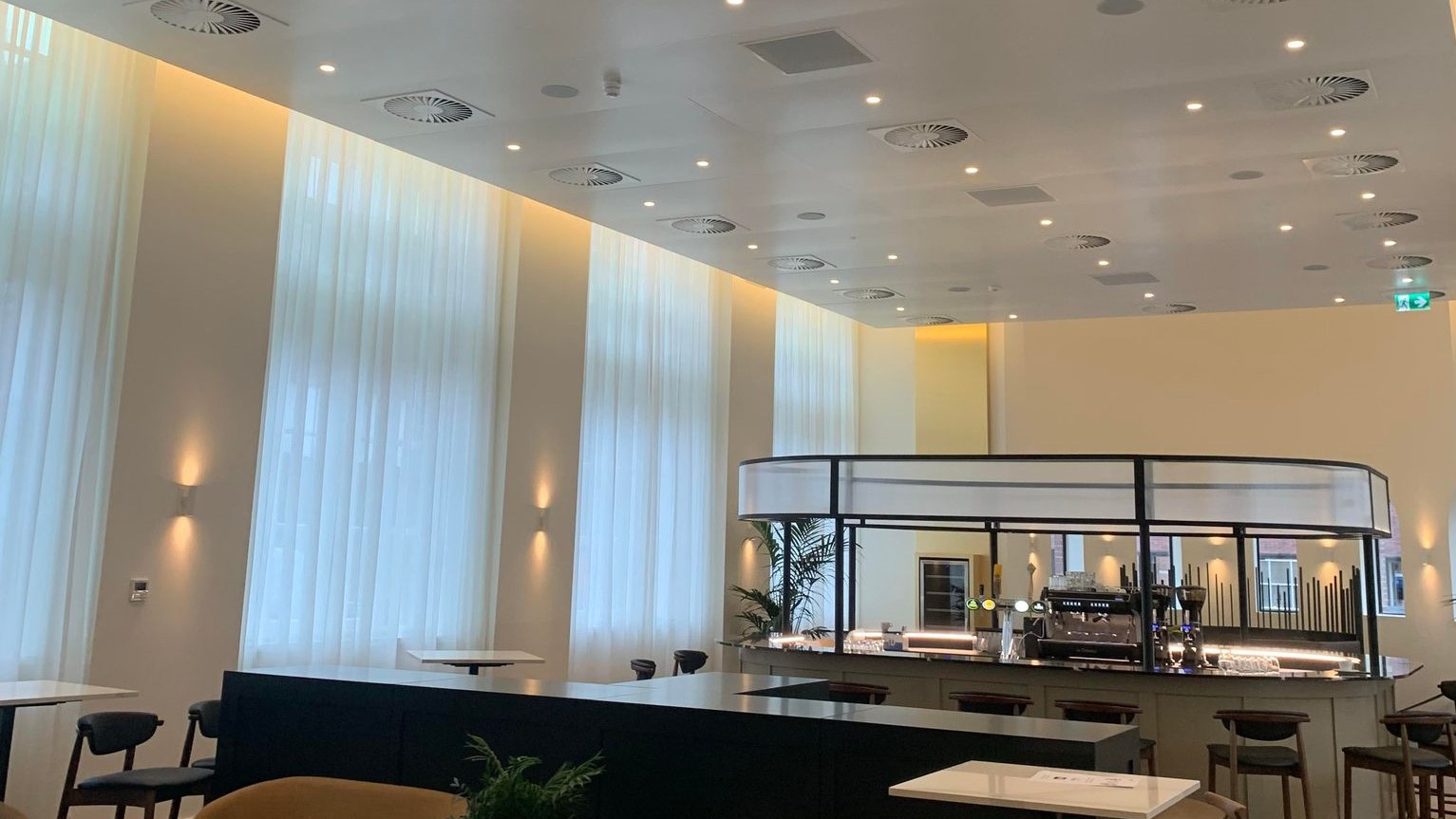 DAP Wi-Fi ceiling speakers at DoubleTree by Hilton Sittard